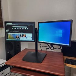 Dual Dell P1913b LED LCD Monitor- 19"  VGA and display port.  Nothing wrong 