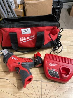 Milwaukee M12 HACKZALL Reciprocating Saw KIT 2420-20 - Battery + Charger + Bag - TESTED