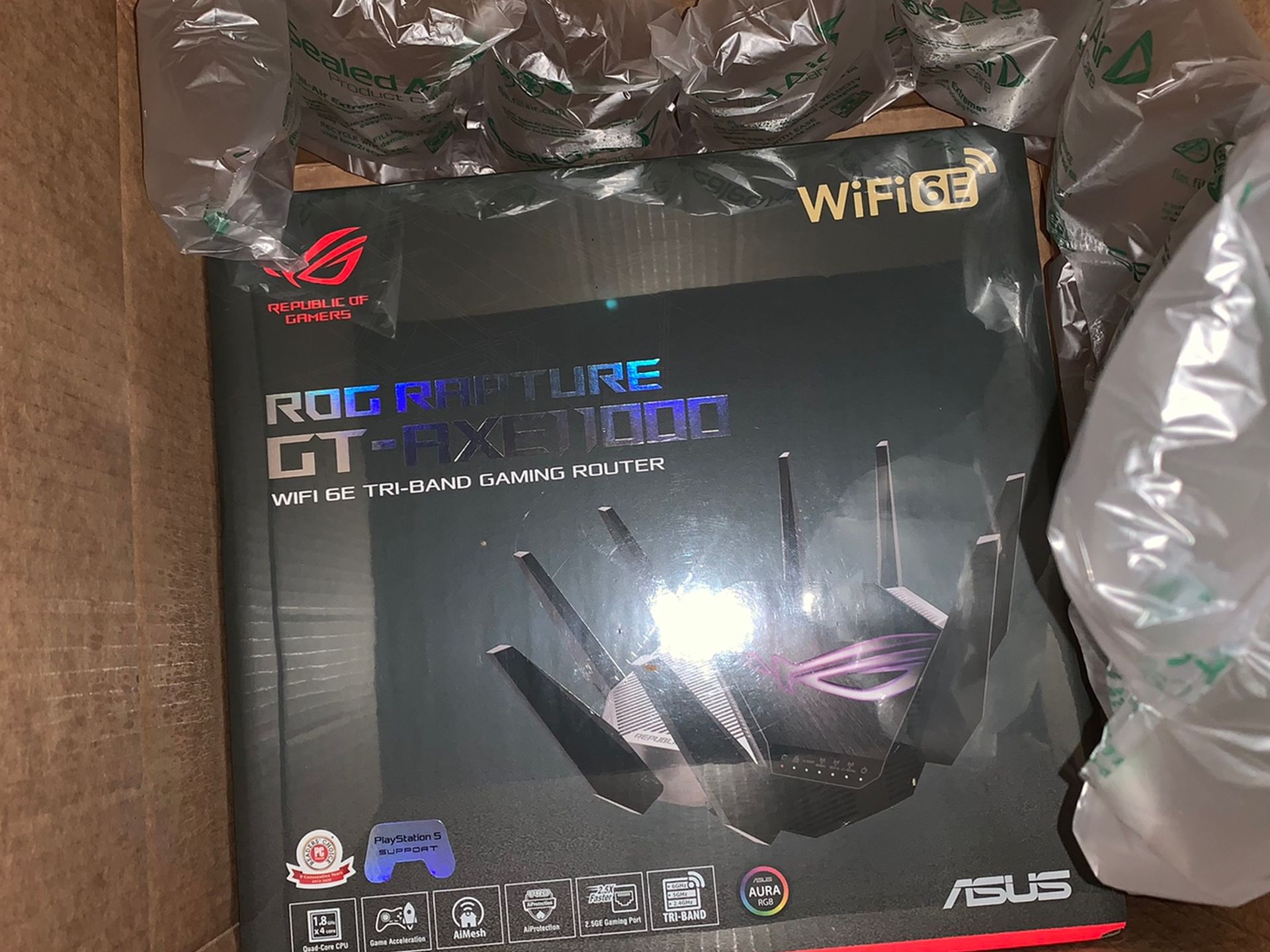 ASUS ROG Rapture WiFi 6E Gaming Router (GT-AXE11000) - Tri-Band 10 Gigabit