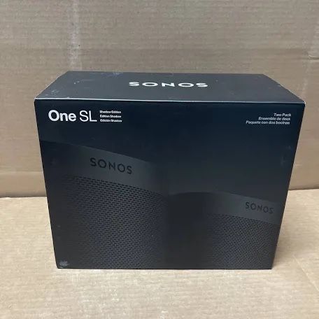 Sonos One SL Wi-Fi Speaker, Shadow Edition, 2-pack