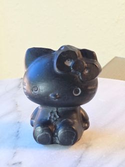 0.5 lb (247g) Black Osidian Hello Kitty Quartz Crystal