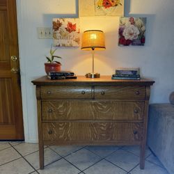 🔥 Antique Quarter Sawn Tiger Oak Dresser – Stunning Grain, Original Condition 🔥