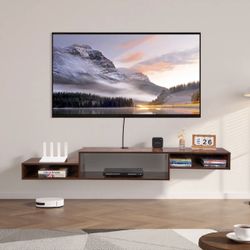 Floating TV Stand (Wall Mounted) For TVs Up To 60” (NEGOTIABLE)