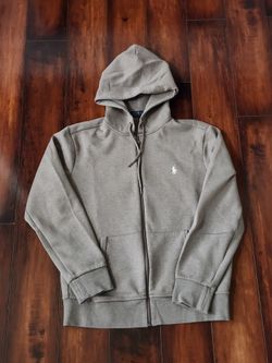 POLO RALPH LAUREN Men’s Tan Heather Double Knit Full Zip Hoodie Medium
