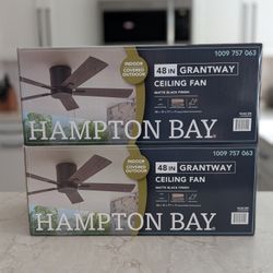 SALE** $35 New-In-Box 48 inch Ceiling Fans (Black/ Walnut)