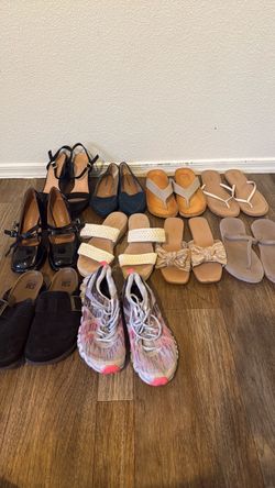 Women's Shoes Lot – 9 Pairs Mixed Styles