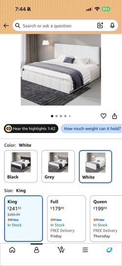 King platform beds