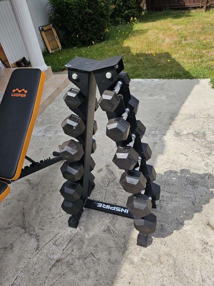 Weights With Rack And Weight Bench