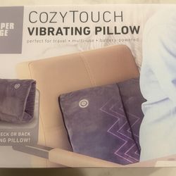Brand New-Sharper Image CozyTouch Vibrating/Massage Pillow