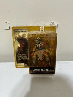 2004 Attila The Hun Mcfarlane Monsters 6 Faces Of Madness Action Figure