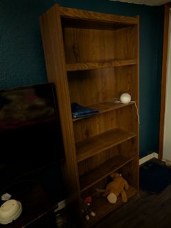 Wooden bookshelf