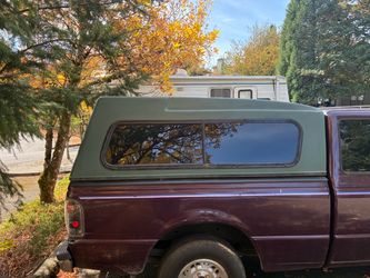 Green Truck Bed Camper Shell Topper