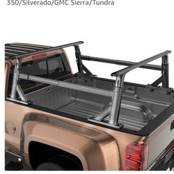 Universal Heavy Duty Truck Bed Rack - Adjustable Height Pick-Up Truck Ladder Rack - Ladder Rack Camper Rack Truck Bed Rack Fit for Dodge Ram/Ford F-15