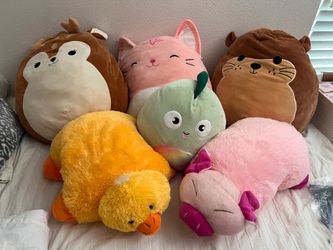 4 Squishmallows & 2 Pillow Pets