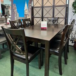 🚚Hot Deal🚚Brand New 7pc Dining Set: Table With Six Chairs $599, Finance Available, Delivery Available 