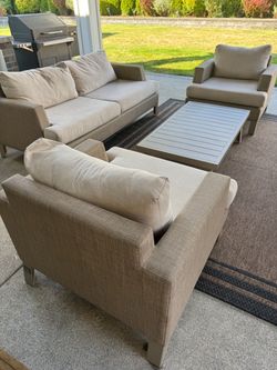 Outdoor Patio Furniture Set  sunbrella fabric  powdered aluminum