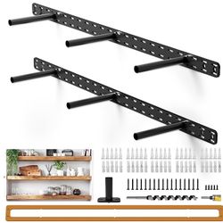 New 2pcs Floating Shelf Hardware Heavy Duty Hidden Shelf Brackets Support
