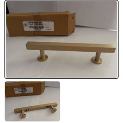 Signature Hardware Diehl Adjustable 6″ Brass Cabinet Pull Satin Brass