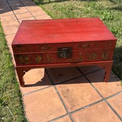 Chinese Antique Table Storage Box 