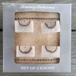 New (But Old) Tommy Bahama Set Of Faux Marble & Wood Drawer Pulls