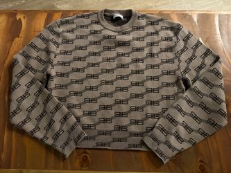 Authentic Balenciaga BB Monogram Cropped Sweater (Like New w/ Tag)