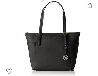 252 Michael Kors Women Jet Set Large Top-zip Saffiano Leather Tote Shoulder Bag