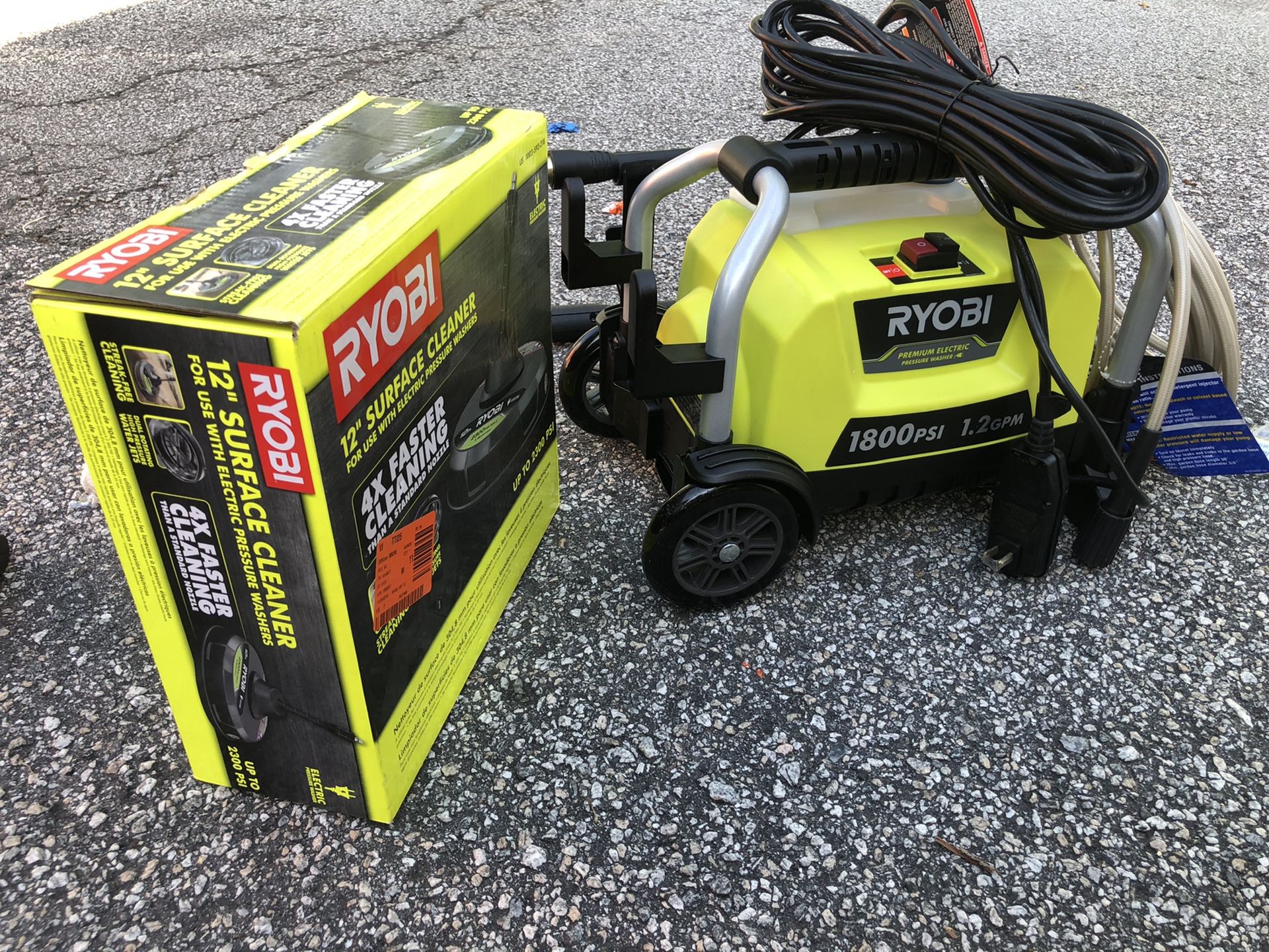 Pressure washer with surface cleaner combo