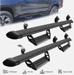 LA Zona Auto Parts 2005 to 2020 Toyota Tacoma Crew cab black nerf bar running board Estribos steps escalon 