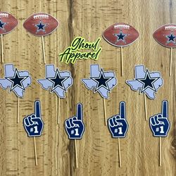 Dallas Cowboys Cupcake Toppers Lot Of 12