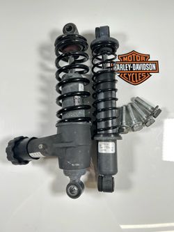 HARLEY TOURING CVO LOW PROFILE 12 IN (LH/RH) ADJUSTABLE SHOCKS 54000114 54000096. SM9KNT0399