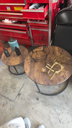 2  coffee tables with all the decor you see !