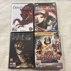 PC DVD Games Lot Of 4 Used