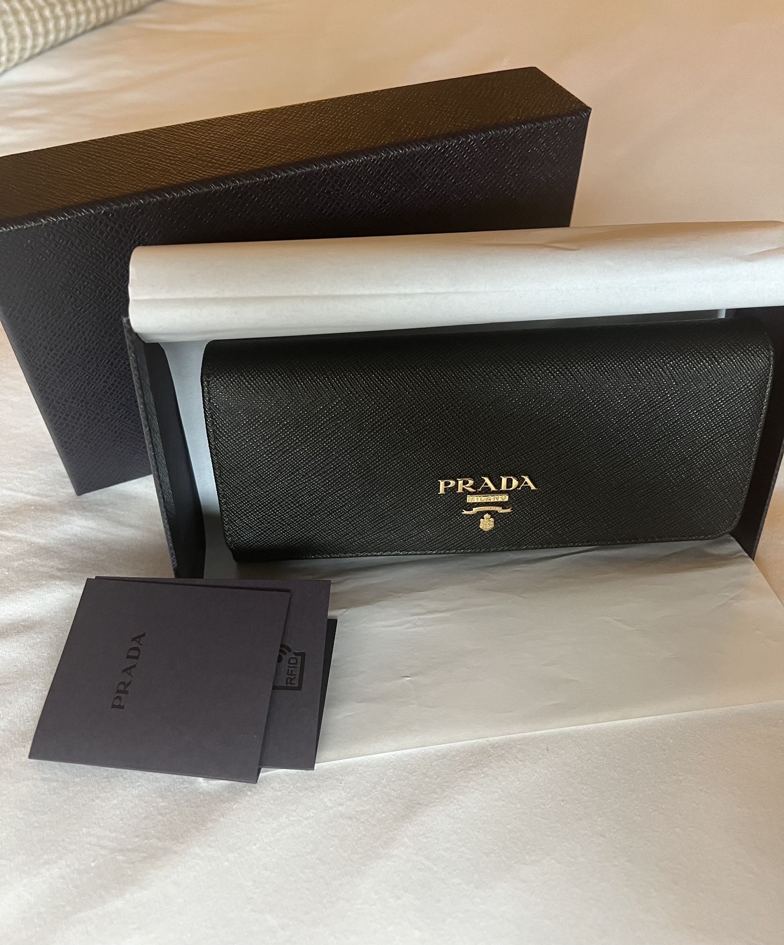 Prada Large Saffiano Leather Wallet