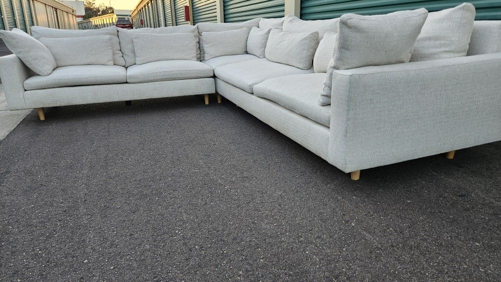 FREE DELIVERY!!! West Elm "Harmony" 3pc Sectional Couch ($6K RETAIL.. 65% OFF!!!)
