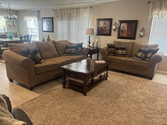 Sofa and Loveseat Set And Rug