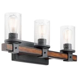 Two Rustic Bathroom Vanity Lights