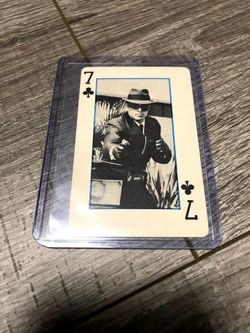 1966 Green Hornet Playing Cards Bruce Lee - 7 Of Clubs