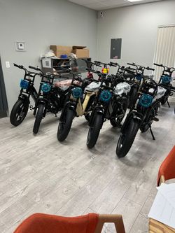 Brand New, Assembled and Ready to Go Moped Styled E-bikes ($750 each)