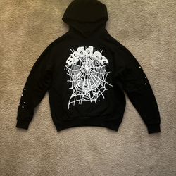 Sp5der Hoodie Black And White