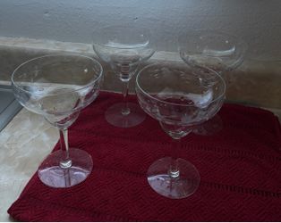4  copas de Cristal