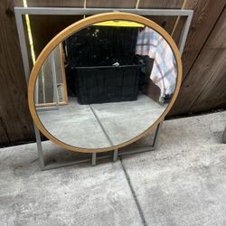 Mirror And Half Moon Table