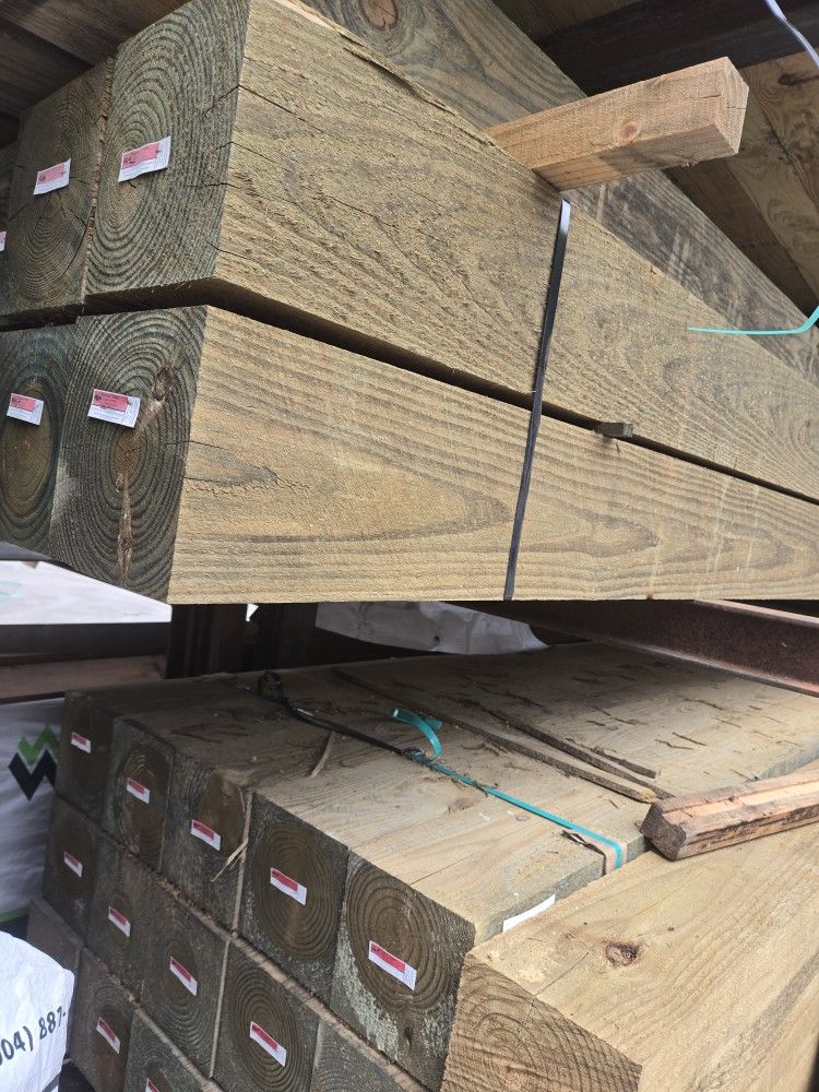 6x6x10 Treated Pine Wood Post