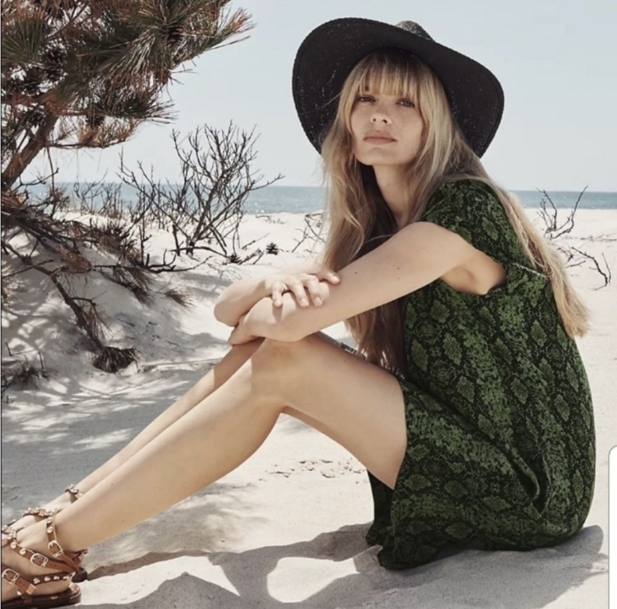 Anthropologie Rachel Snakeskin Print Shift / Tunic Dress - Size XS