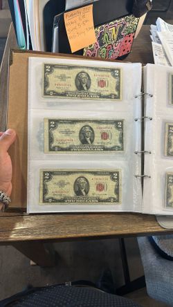 Red Notes $2 Dollar Bills 1953 13x 