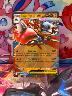 Mega Lucario EX Double Rare Card 113/217, Mega Evolution Ascended Heroes
