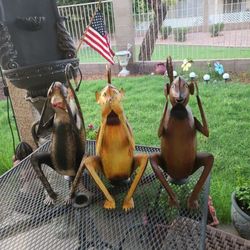 See, Hear, Speak No Evil Metal Monkey Decor