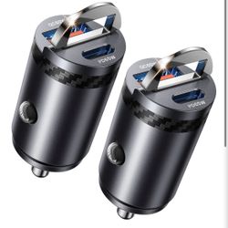 2-Pack 125W Fast Car Charger, 