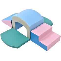 Toddler Foam Climbing Blocks,Grow-n-Learn Tunnel Climber