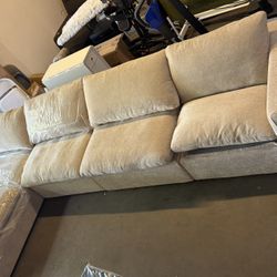 157” Extra Large Modular Sectional Sofa, Modern Oversized L Shape Sectional Couch,Comfty Wide Deep Seat Modular Sofa with Storage Ottoman, Linen