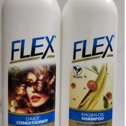 Flex Argan Oil Shampoo & Flex Daily Conditioner 20 FL OZ Each (591ml) SET